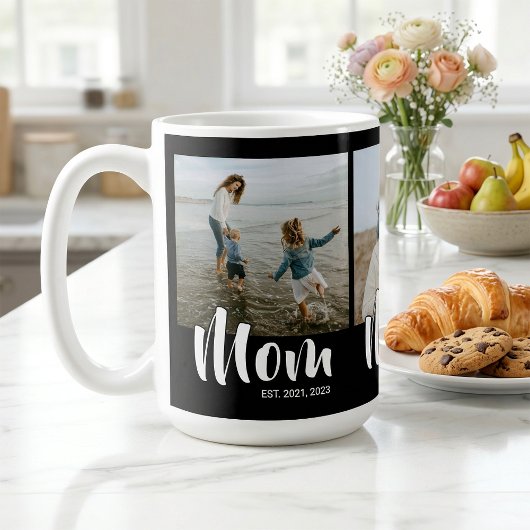Mom hat Skript Schwarz 3 Foto Kaffeetasse