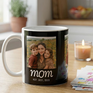 Mom hat Skript Schwarz 3 Foto Kaffeetasse