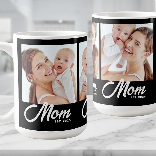 Mom hat Skript Schwarz 3 Foto Kaffeetasse