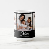Mom hat Skript Schwarz 3 Foto Kaffeetasse (Mittel)
