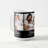 Mom hat Skript Schwarz 3 Foto Kaffeetasse (Vorderseite Links)