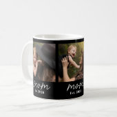 Mom hat Skript Schwarz 3 Foto Kaffeetasse (Vorderseite Links)