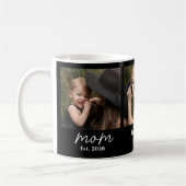 Mom hat Skript Schwarz 3 Foto Kaffeetasse (Links)