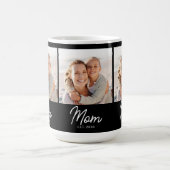 Mom hat Skript Schwarz 3 Foto Kaffeetasse (Mittel)