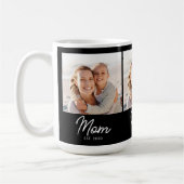 Mom hat Skript Schwarz 3 Foto Kaffeetasse (Links)
