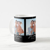 Mom hat Skript Schwarz 3 Foto Kaffeetasse (Vorderseite Links)