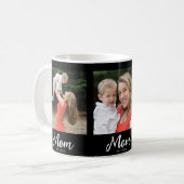 Mom hat Skript Schwarz 3 Foto Kaffeetasse (Vorderseite Links)