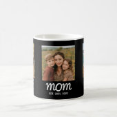 Mom hat Skript Schwarz 3 Foto Kaffeetasse (Mittel)