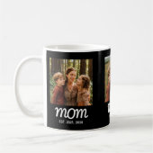 Mom hat Skript Schwarz 3 Foto Kaffeetasse (Links)