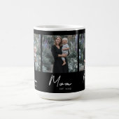 Mom hat Skript Schwarz 3 Foto Kaffeetasse (Mittel)