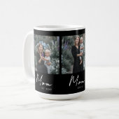 Mom hat Skript Schwarz 3 Foto Kaffeetasse (Vorderseite Links)