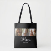 Mom hat Skript Schwarz 3 Foto Tasche (Vorderseite)