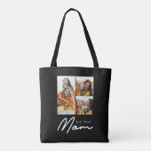Mom hat Skript Schwarz 3 Foto Tasche (Rückseite)