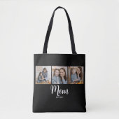 Mom hat Skript Schwarz 3 Foto Tasche (Vorderseite)