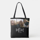 Mom hat Skript Schwarz 3 Foto Tasche (Rückseite)