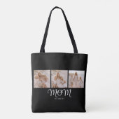 Mom hat Skript Schwarz 3 Foto Tasche (Rückseite)
