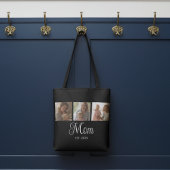 Mom hat Skript Schwarz 3 Foto Tasche