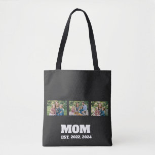 Mom hat Skript Schwarz 3 Foto Tasche