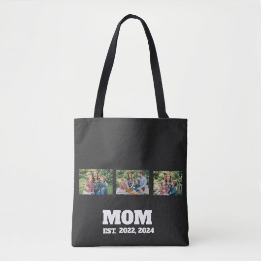 Mom hat Skript Schwarz 3 Foto Tasche (Vorderseite)