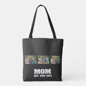 Mom hat Skript Schwarz 3 Foto Tasche (Rückseite)