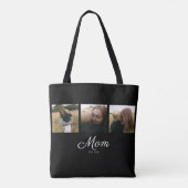 Mom hat Skript Schwarz 3 Foto Tasche (Rückseite)