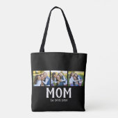 Mom hat Skript Schwarz 3 Foto Tasche (Rückseite)