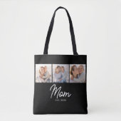 Mom hat Skript Schwarz 3 Foto Tasche (Vorderseite)