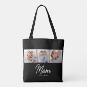 Mom hat Skript Schwarz 3 Foto Tasche (Rückseite)