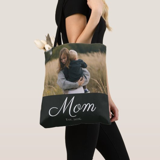 Mom hat Skript Schwarz Foto Tasche (Von Nahem)