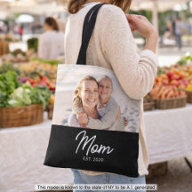 Mom hat Skript Schwarz Foto 