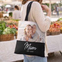 Mom hat Skript Schwarz Foto 