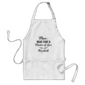 Mom Head Chef Master of Love Personalized Apron Schürze (Vorne)
