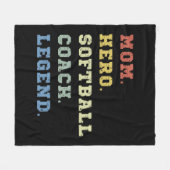 Mom hero softball coach legend fleecedecke (Vorderseite (Horizontal))