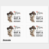 MOM HISTORY 2 RECHTECKIGER AUFKLEBER (Blatt)