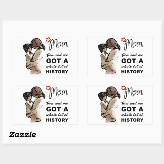 MOM HISTORY 2 RECHTECKIGER AUFKLEBER (Blatt)