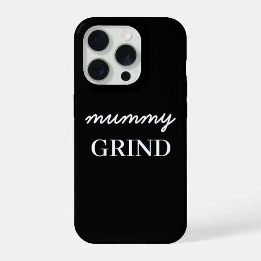 Mom Hustle Modern Script Black Mother's Day iPhone Hülle (Rückseite)