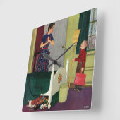 Mom, I Cleaned My Room! Quadratische Wanduhr (Winkel)