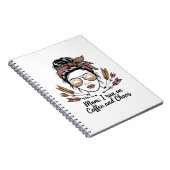 Mom I Run On Coffee And Chaos Notizblock (Rechte Seite)