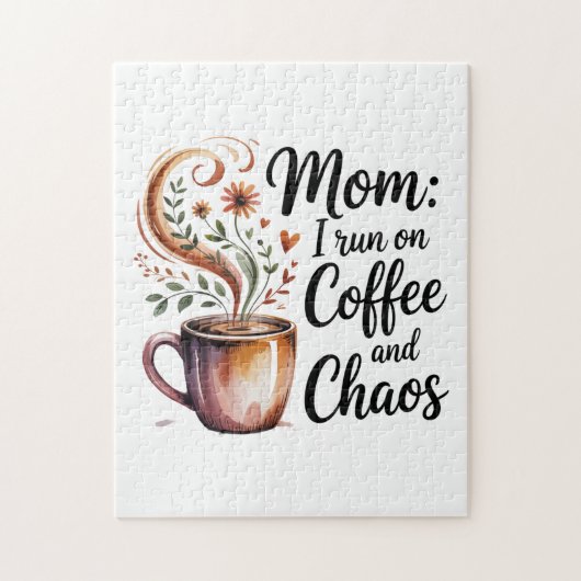 Mom I Run On Coffee And Chaos Puzzle (Vertikal)