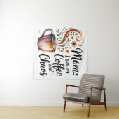 Mom I Run On Coffee And Chaos Wandteppich (Beispiel (Horizontal))