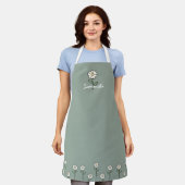 Mom in Bloom Personalized Apron - Baby Shower Schürze (Getragen)