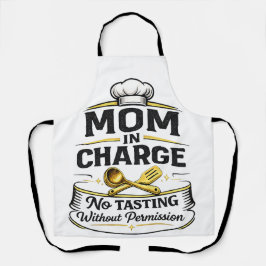 Mom In Charge Funny Kitchen Boss Gift   Schürze