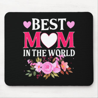 Mom in the world mommy floral mother's day cute mo mousepad
