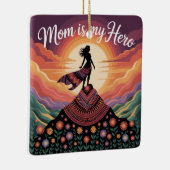Mom Is My Hero Keramikornament (Rechts)