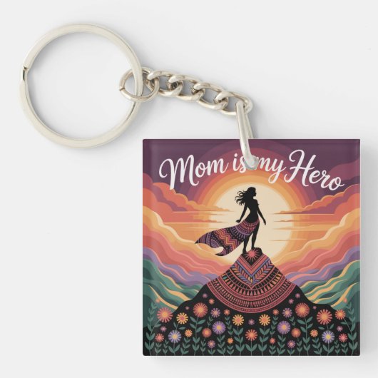 Mom Is My Hero Schlüsselanhänger (Vorderseite)
