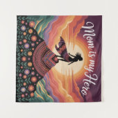 Mom Is My Hero Wandteppich (Vorderseite (Horizontal))