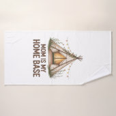 Mom Is My Home Base Badehandtuch (Badehandtuch)