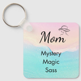 Mom is Mystery, Magic, Sass & Soul Keychain Pastel Schlüsselanhänger