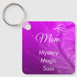 Mom is Mystery, Magic, Sass & Soul Keychain Purple Schlüsselanhänger