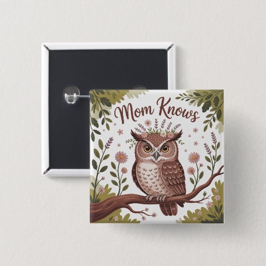 Mom Knows Button (Vorne & Hinten)